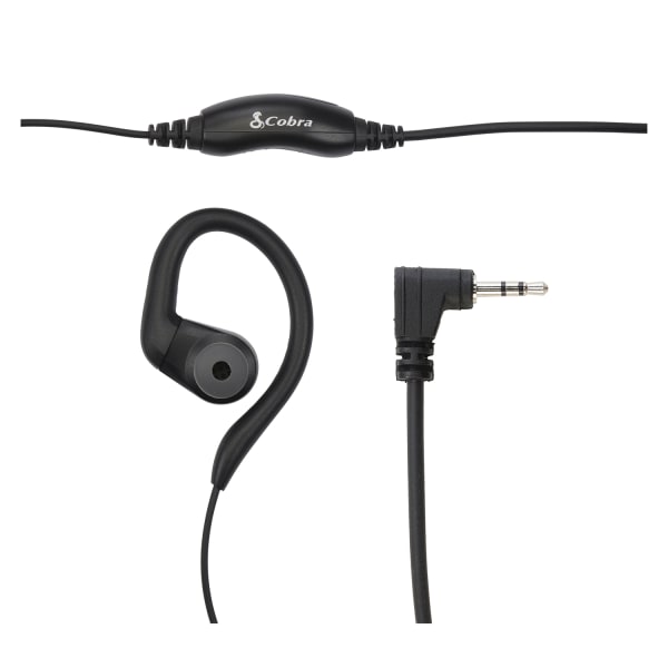 Cobra C-Style 2.5-mm Earloop-Wrap In-Ear Headset for Select Cobra GMRS, FRS PX650, RX, ACXT & TrailBlazer 2-Way Radios, Black