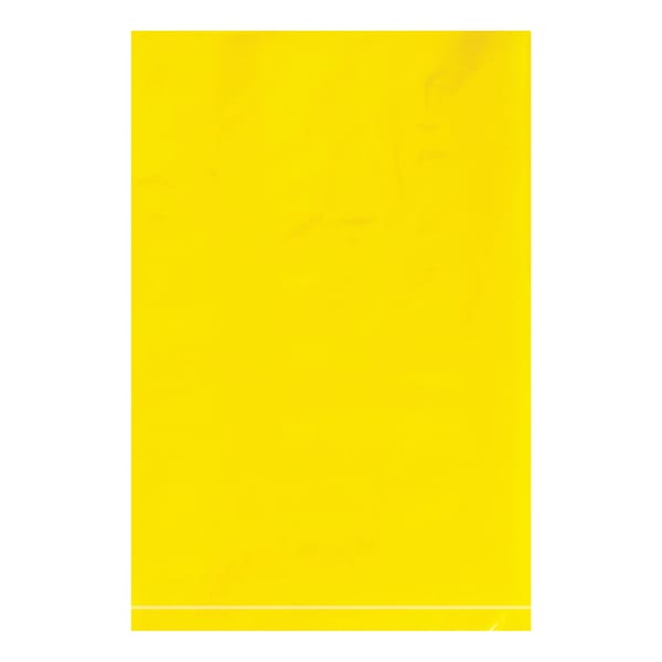 Partners Brand 2 Mil Colored Flat Poly Bags, 6in x 9in, Yellow, Case Of 1000