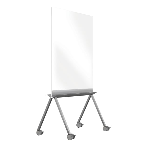 Ghent Roam Rolling Non-Magnetic Dry-Erase Whiteboard, 36in x 45in, Aluminum Frame With Satin Finish
