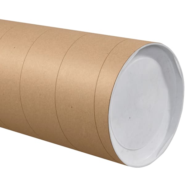 Partners Brand Jumbo Mailing Tubes, 8in x 60in, 80% Recycled, Kraft, Case Of 10