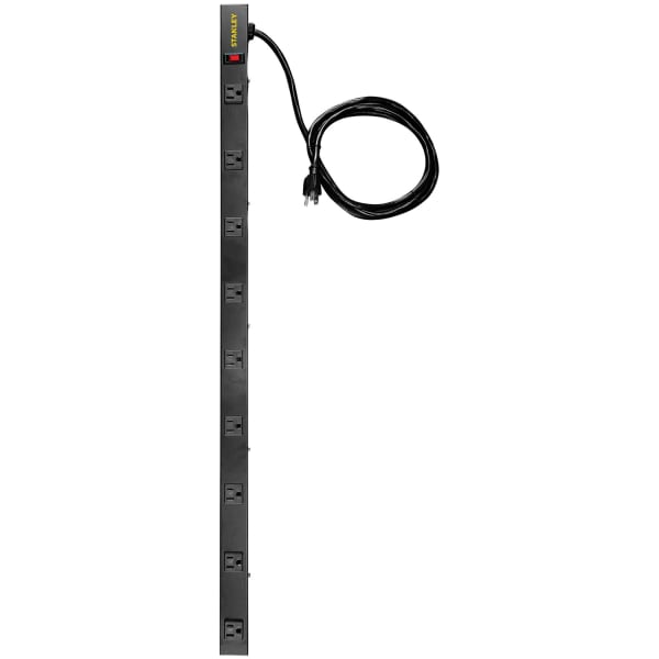 Stanley SurgeMAX Pro 31610 9-Outlet Surge-Protector Power Bar, 6ft, Black