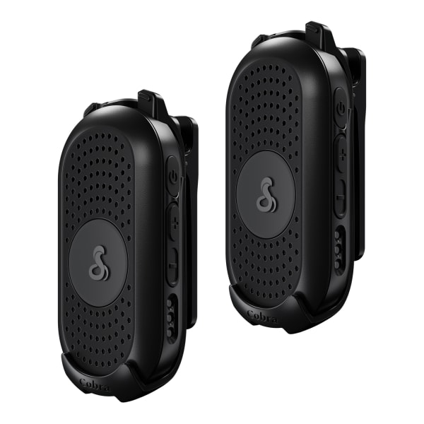 Cobra PX280 Compact 2-Way Handheld Business Radio with Dual-Dock Charger, Black, 2-Pack