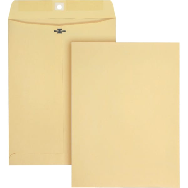 Quality Park 9 x 12 Heavy-duty Clasp Envelopes - Clasp - #90 - 9in Width x 12in Length - Clasp/Gummed Flap - 100 Box
