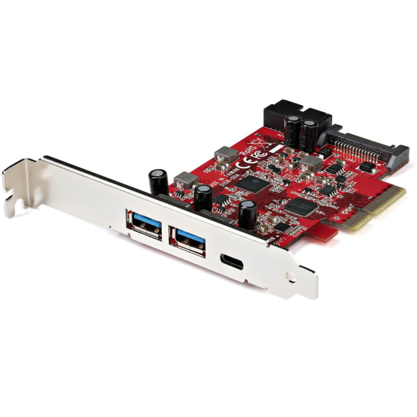 StarTech.com 5-Port USB PCIe Card, 10Gbps USB 3.1 Gen 2 PCIe Card w/ 1x USB-C & 2x USB-A, 1x 2 Port IDC (Internal 5Gbps USB Header Expansion), USB C PCIe Card, PCI Express USB Controller - Windows/macOS/Linux (PEXUSB312A1C1H) - USB adapter
