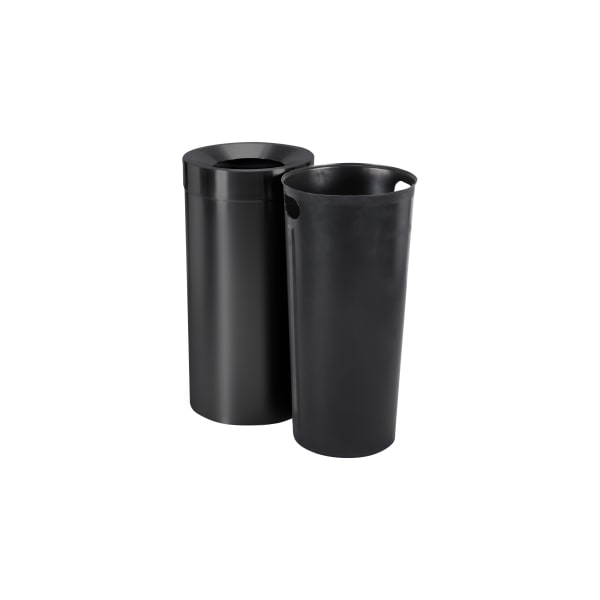 Alpine Industries Stainless Steel, Indoor Trash Can, 27 gallons, Black, 2/Pack (475-27L-BLK)