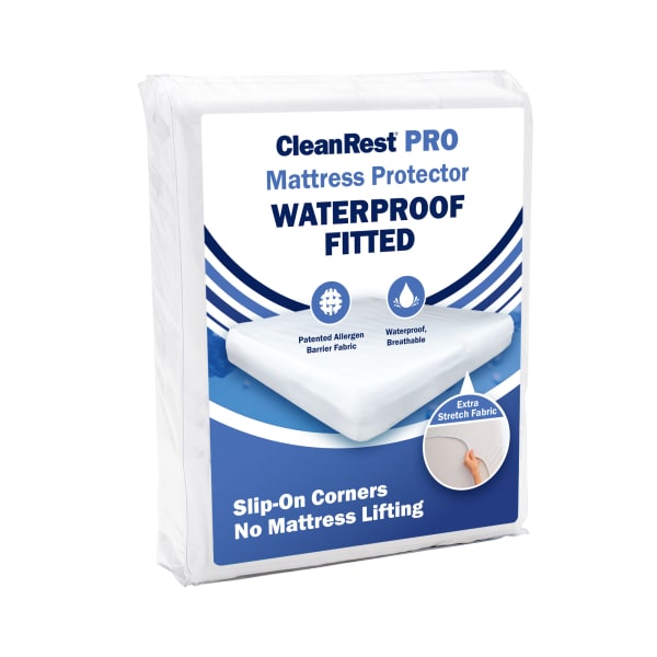CleanRest Fitted Mattress Protectors, Full XL, 80inL x 54inW x 21inD, White, Case Of 4 Protectors