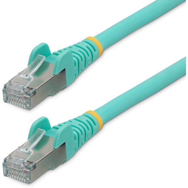 StarTech.com 6ft CAT6a Ethernet Cable, Aqua Low Smoke Zero Halogen (LSZH) 10 GbE 100W PoE S/FTP Snagless RJ-45 Network Patch Cord - 6ft Aqua Low Smoke Zero Halogen (LSZH) Shielded CAT6A Ethernet Cable - 10GbE Multi Gigabit 1/2.5/5/10Gbps