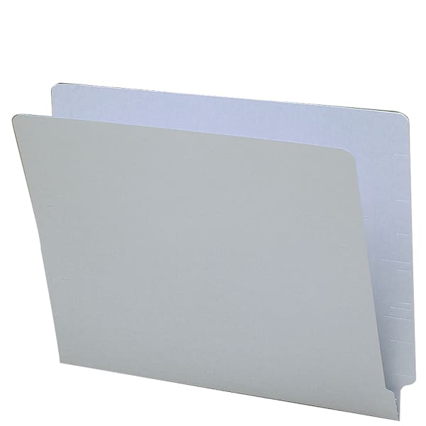 Smead Color End-Tab Folders, Straight Cut, Letter Size, Gray, Box Of 100