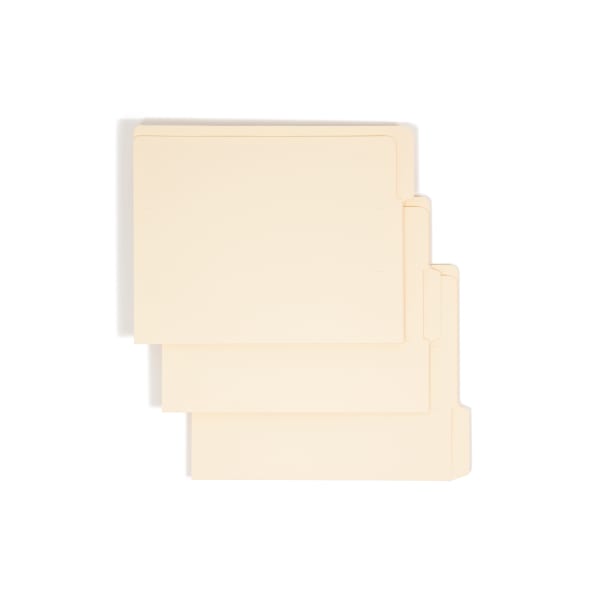 Smead Manila Reinforced End-Tab Folders, 1/3 Cut, Letter Size, Pack Of 100