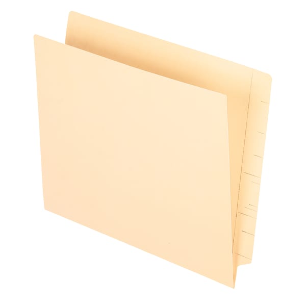 Smead Manila End-Tab Pocket Folders, Straight Cut, Letter Size, Pack Of 50