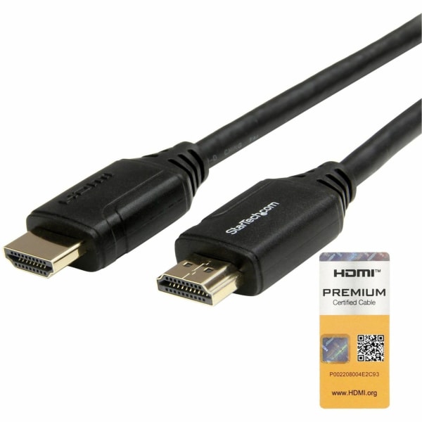 StarTech.com Premium High-Speed HDMI Cable With Ethernet, 3.3ft, HDMM1MP