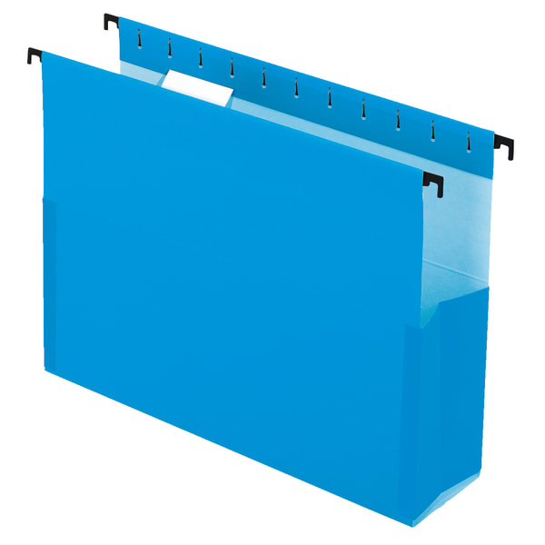 Pendaflex SureHook Pocket Reinforced Box Files, 3in Expansion, Letter Size, Blue, Pack Of 25