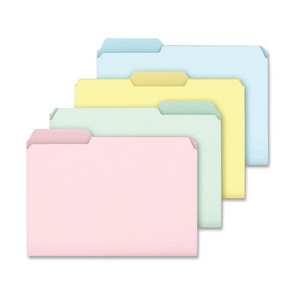 Ampad Pastel Color File Folders, Letter Size, Box Of 100