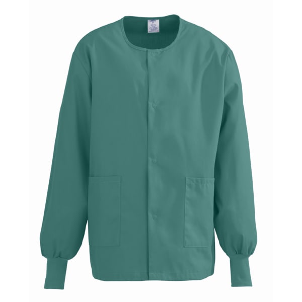 Medline ComfortEase Unisex Warm-Up Scrub Jacket, 2X, Evergreen