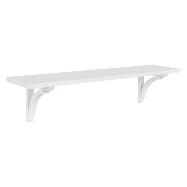 Kate And Laurel Corblynd Wall Shelf, 8-9/16inH x 36inW x 8inD, White