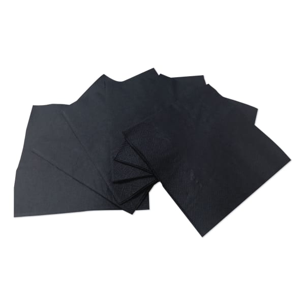 GEN Cocktail Napkins, 2-Ply, 9w x 9d, Black, 2,000/Carton