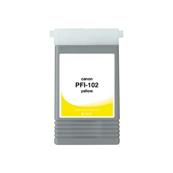 Clover Imaging Group Wide Format - 130 ml - yellow - compatible - box - ink cartridge (alternative for: Canon PFI-102Y) - for Canon imagePROGRAF iPF510, iPF605, iPF650, iPF655, iPF720, iPF750, iPF755, iPF760, iPF765