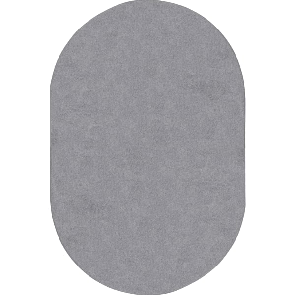 Joy Carpets Kids Essentials Oval Area Rug, Endurance, 7-1/2ft x 12ft, Silver