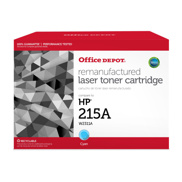 Office Depot Brand Remanufactured Cyan Toner Cartridge Replacement For HP 215A, W2311A