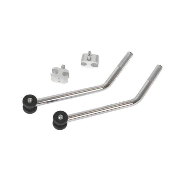 Medline Anti-Tip Devices For Freedom Chairs, Chrome, Case Of 2 Pairs