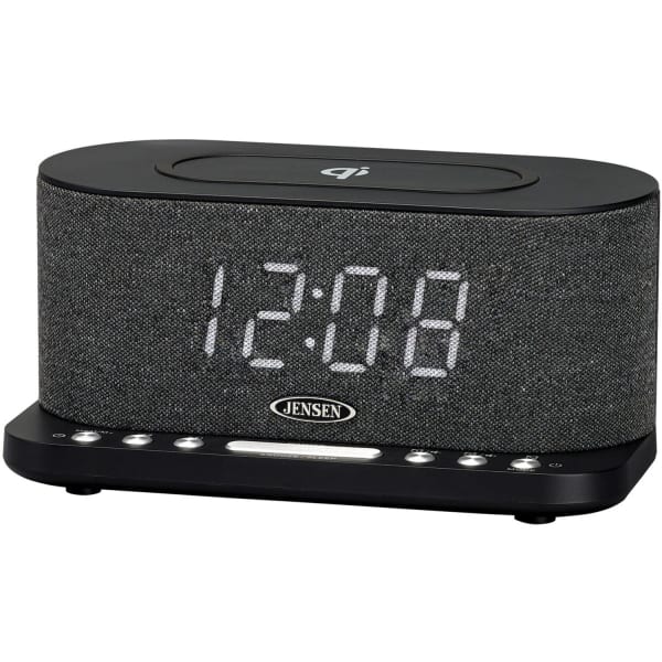 Jensen QiCR-50 Clock Radio - 2 x Alarm - FM - USB