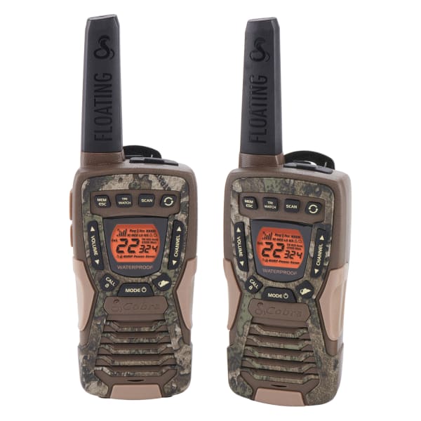 Cobra Floating Waterproof 37-Mile-Range 2-Way Radios, Camouflage, 2-Pack, ACXT1035R FLT