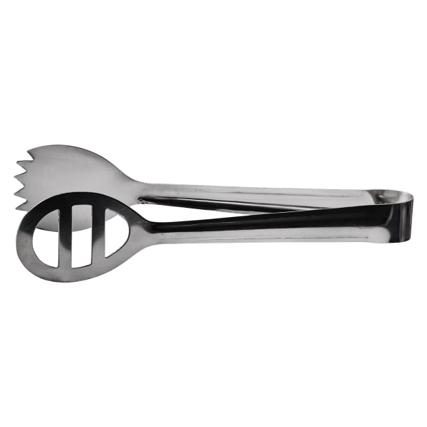 Winco Oval Salad Tongs, 7-3/4in, Silver