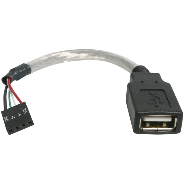 StarTech.com 6in USB 2.0 A to USB 4 Pin to Motherboard Header Adapter F/F - USB cable - USB (F) to 4 pin USB 2.0 header (F) - USBMBADAPT - USB cable - USB (F) to 4 pin USB 2.0 header (F) - 5.9 in - for P/N: 35FCREAD, 35FCREADBK, 35FCREADREM