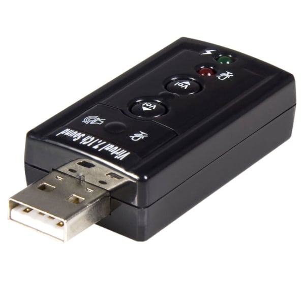 StarTech.com Virtual 7.1 USB Stereo Audio Adapter External Sound Card - Sound card - stereo - USB 2.0 - ICUSBAUDIO7 - Sound card - stereo - USB 2.0 -