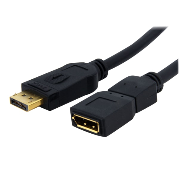 StarTech.com 6ft (2m) DisplayPort Extension Cable, 4K x 2K Video, DisplayPort Male to Female Extension Cable, DP 1.2 Extender Cable / Cord