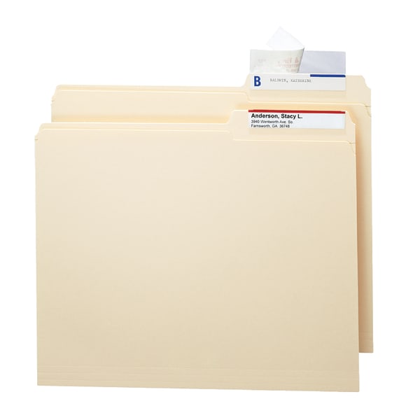 Smead Seal And View Clear Tab Label Protectors, CLL, 3 1/2in x 1 11/16in, Box Of 100
