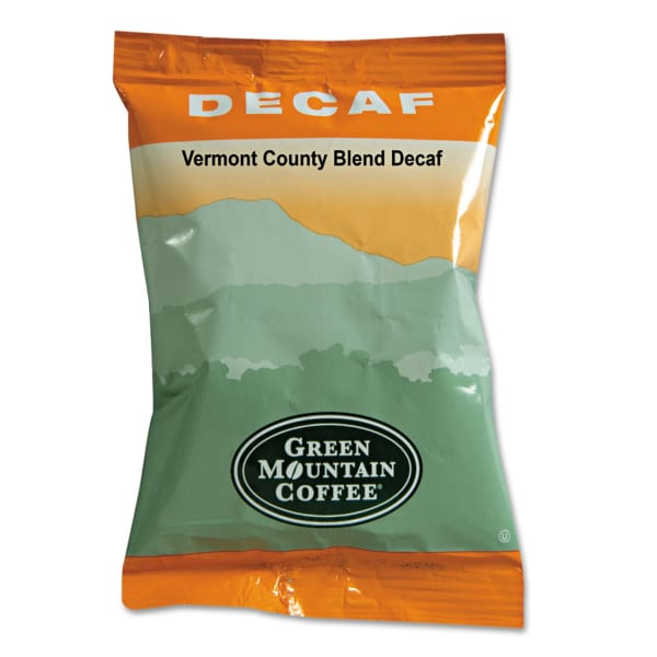Green Mountain Coffee Vermont Country Blend Decaf Coffee Fraction Packs, 2.2 Oz, Case Of 50 Packs