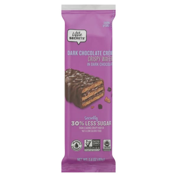 Little Secrets Crispy Wafers, Dark Chocolate With Sea Salt, 1.4 Oz, Total Qty 12