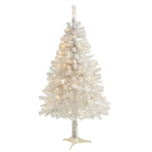 Nearly Natural Artificial Christmas Tree, 5ft, White