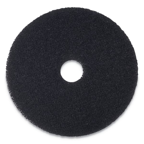 Boardwalk Stripping Floor Pads, 18in Diameter, Black, 5/Carton