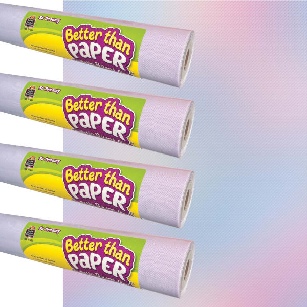 Teacher Created Resources Better Than Paper Bulletin Board Roll, 4ft x 12ft, So Dreamy, 4-Pack
