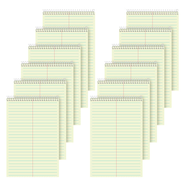 TOPS Steno Books, 6in x 9in, Gregg Ruled, 80 Sheets, Green, Pack Of 12