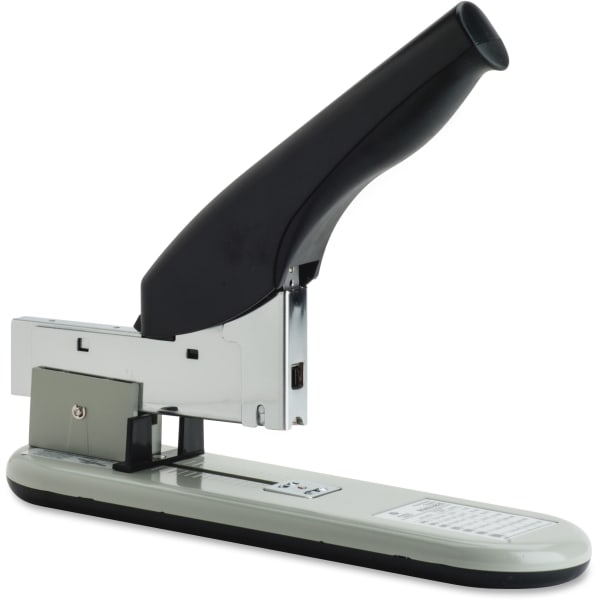 Business Source Heavy-duty Stapler - Staples Upto 220 Sheet - Staple Size: 0.25in , 0.31in , 0.38in , 0.50in , 0.56in , 0.63in , 0.75in , 0.81in , 0.88in , 0.94in - 2in Throat Depth - Black, Putty - Rubber, Steel - 1 Each
