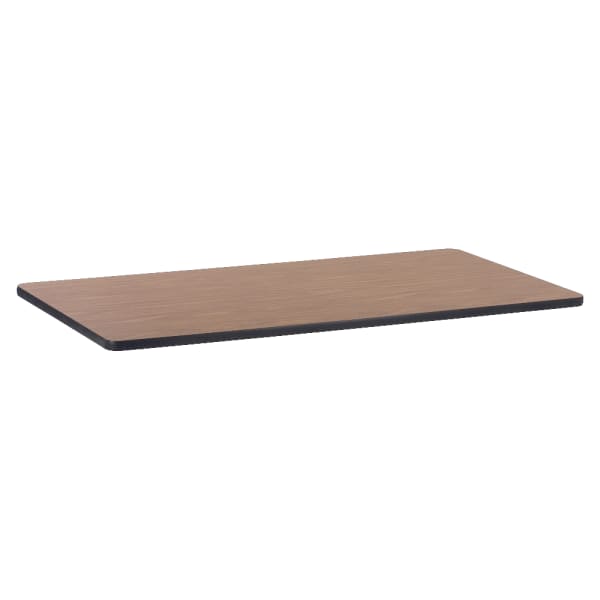 Lorell Classroom Rectangular Activity Table Top, 60inW x 30inD, Medium Oak/Black