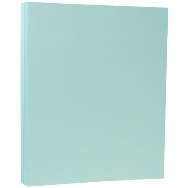 JAM Paper Card Stock, Seafoam Aqua Blue, Letter (8.5in x 11in), 100 Lb, Pack Of 50