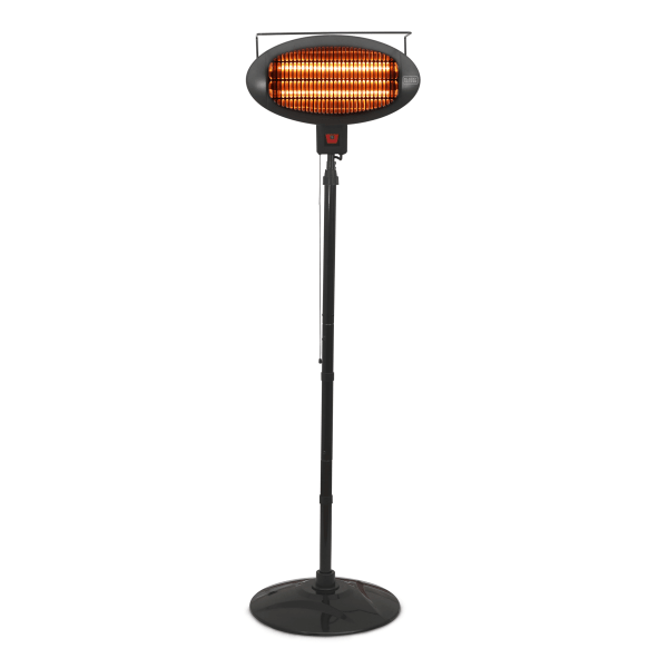 Black+Decker Patio 1500W Electric Heater, 82-11/16inH x 19-11/16inW x 19-11/16inD, Black