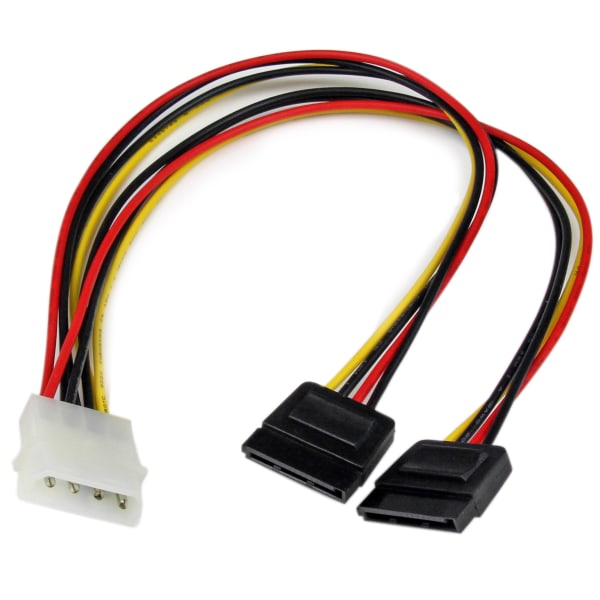 StarTech.com 12in LP4 to 2x SATA Power Y Cable Adapter - Power two SATA drives from a single LP4 power supply connector. - PYO2LP4SATA