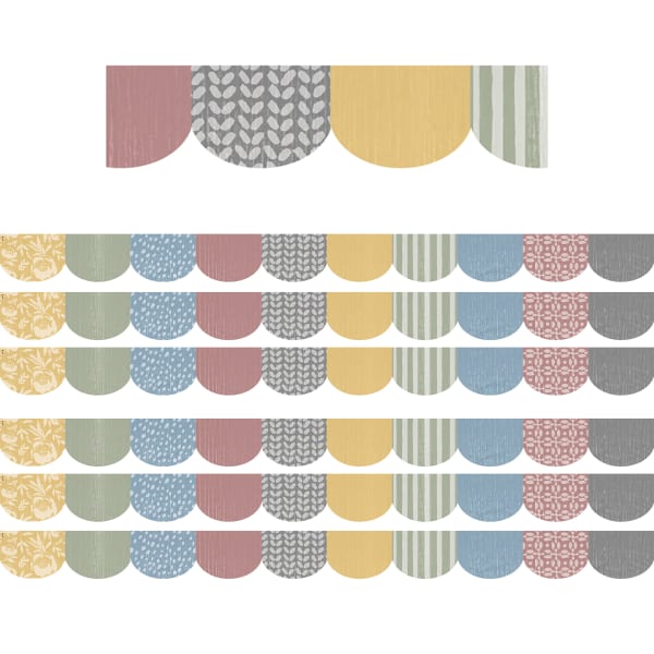 Teacher Created Resources Scalloped Border Trim Packs, 35', Classroom Cottage, Set Of 6 Packs