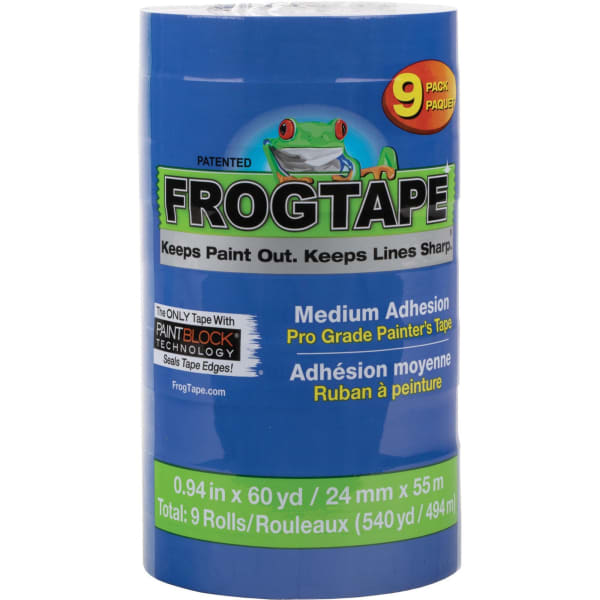 Duck Painters Tape - 20 yd Length x 0.94in Width - Blue - 9 / Pack