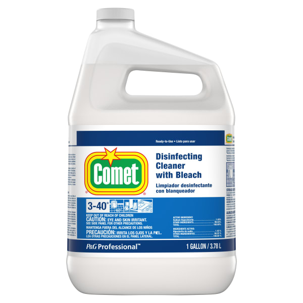 Comet Professional Disinfecting-Sanitizing Bathroom Cleaner, 128 Oz Bottle, Case Of 3