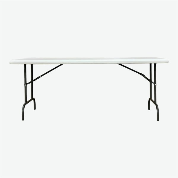 SKILCRAFT Rectangular Folding Table - Contemporary Style - 2000 lb Capacity - 30in Table Top Lx29in Table Top W - 72in H  - Platinum - 7243926