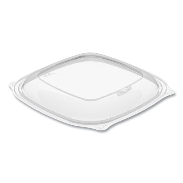 Dart PresentaBowls Pro Clear Square Bowl Lids, Large/Vented, 1inH x 8-1/2inW x 8-1/2inD, 63 Lids Per Bag, Carton Of 4 Bags
