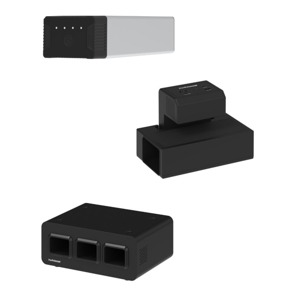 Luxor EdgePower Desktop Charging Station System, Medium Use Bundle, Black/Silver, KBEP-6B3C3