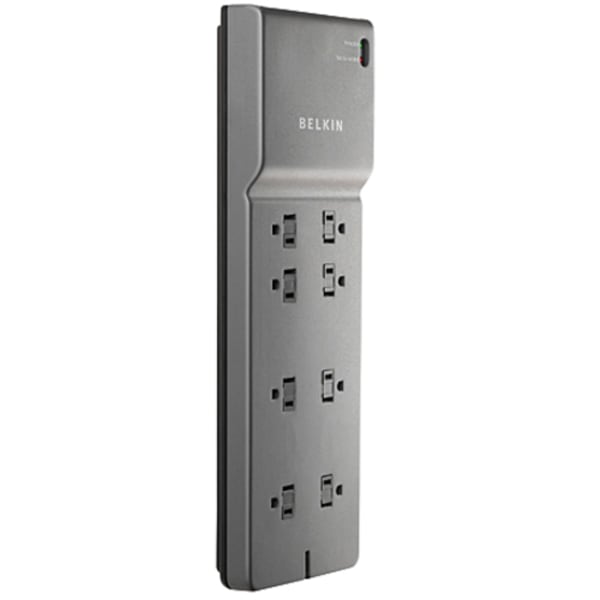 Belkin Home/Office Series Surge Protector, 8 Outlets, Phone Line Protection, 6ft Cord, 3390 Joules, Black