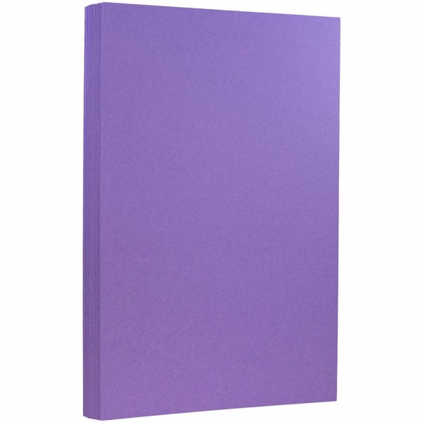 JAM Paper Card Stock, Violet Purple, Legal (8.5in x 14in), 65 Lb, Pack Of 50
